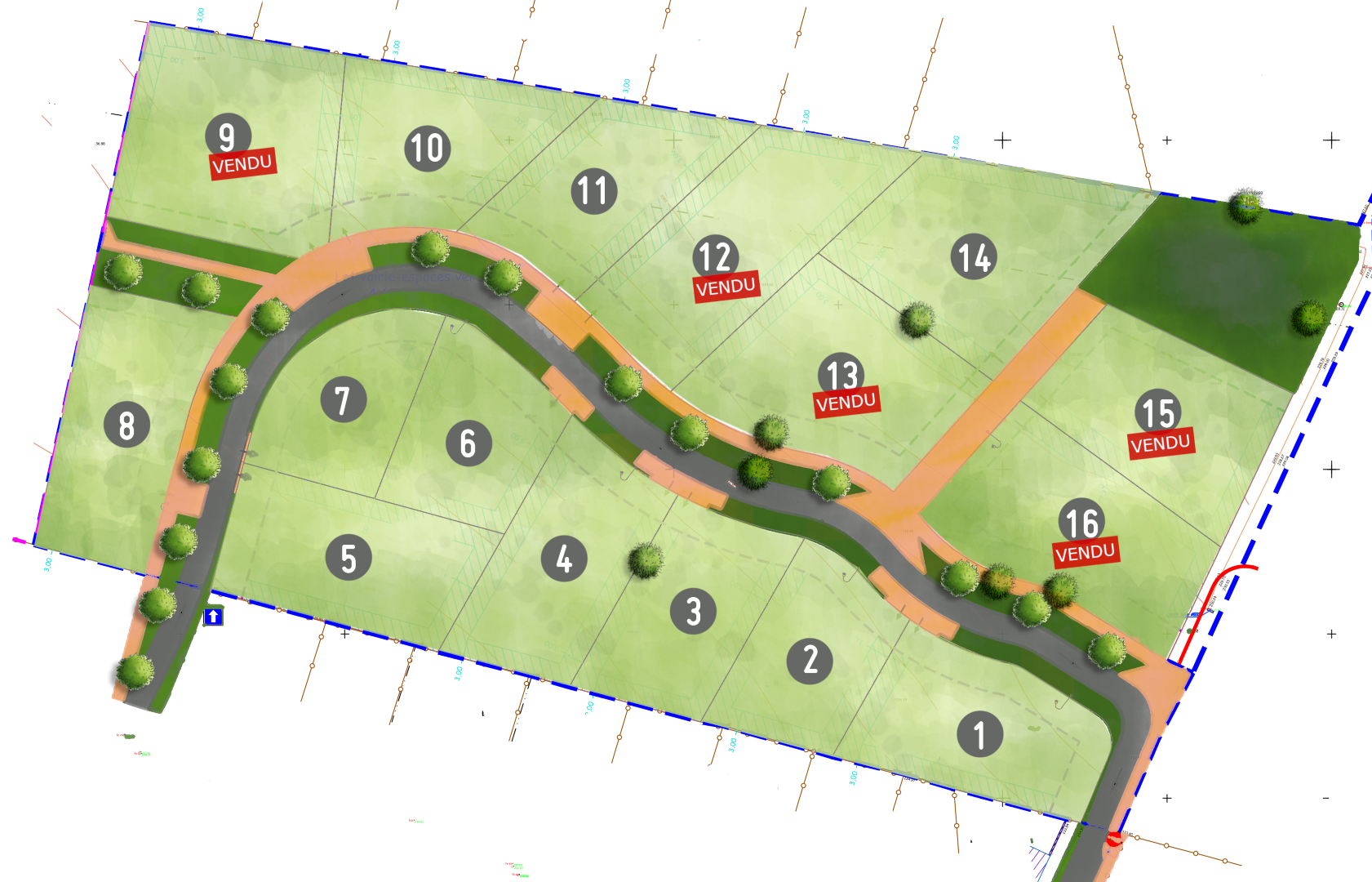 Plan du terrain