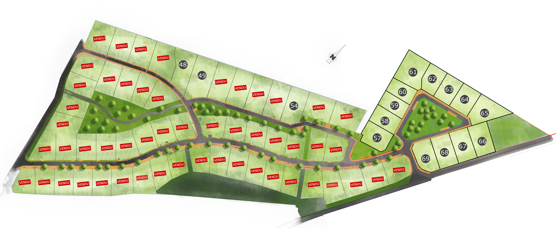 Plan du site aménagé