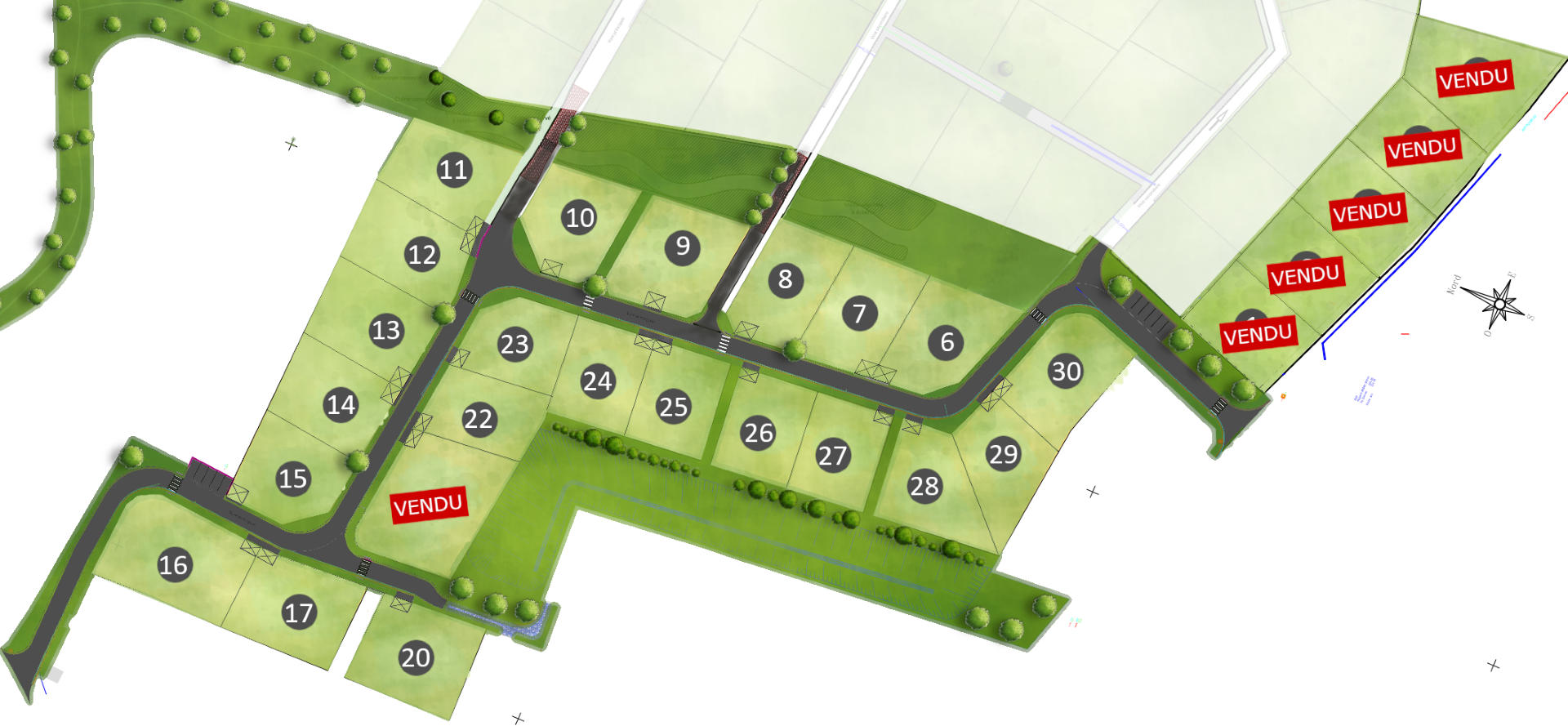 Plan du site aménagé
