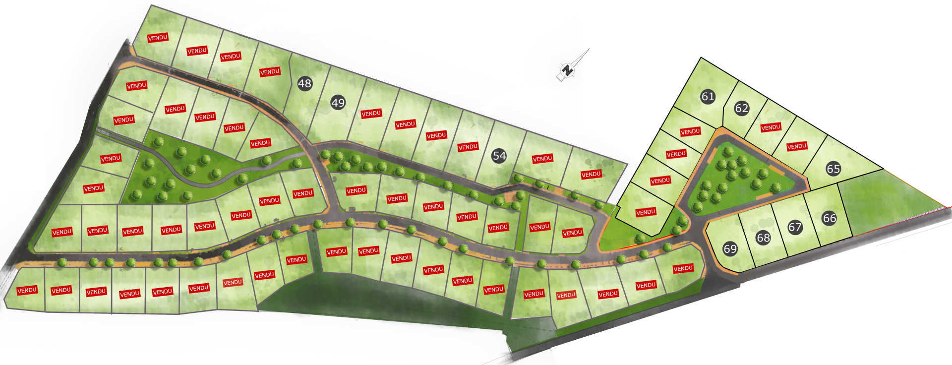 Plan du site aménagé