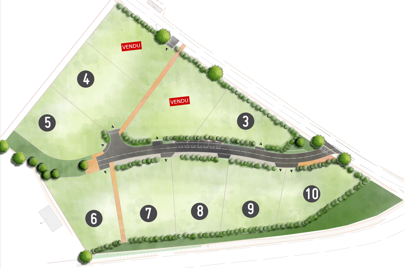 Plan du site aménagé