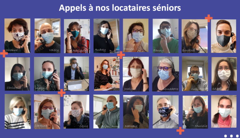 Cette semaine, Bernadette, Guillaume, Marjorie et une soixantaine d’autres salariés ont appelé + de 600 locataires séniors assemblia !