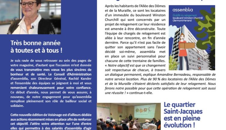 Zoom sur le dernier numéro de Voisinage, le magazine des locataires assemblia