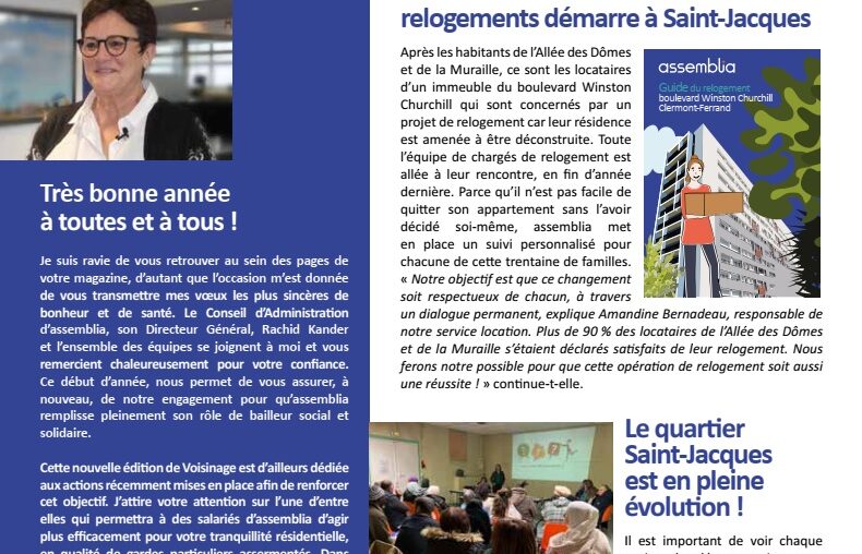 Zoom sur le dernier numéro de Voisinage, le magazine des locataires assemblia