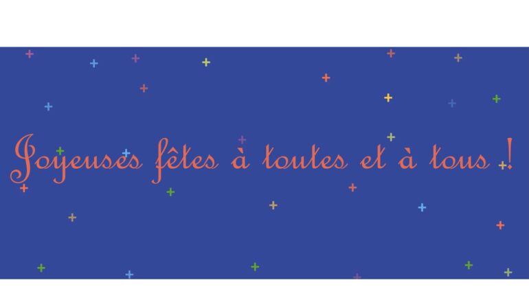 Joyeuses fêtes de fin d'année
